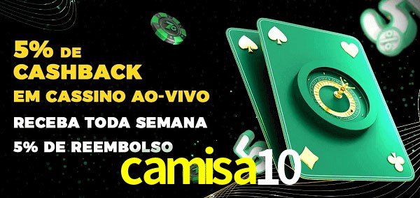 Promoções do cassino ao Vivo camisa10